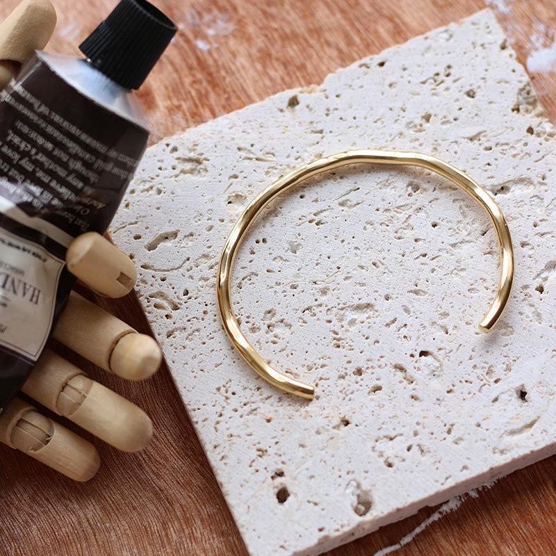 Irregular Stainless Steel Opening Bracelet