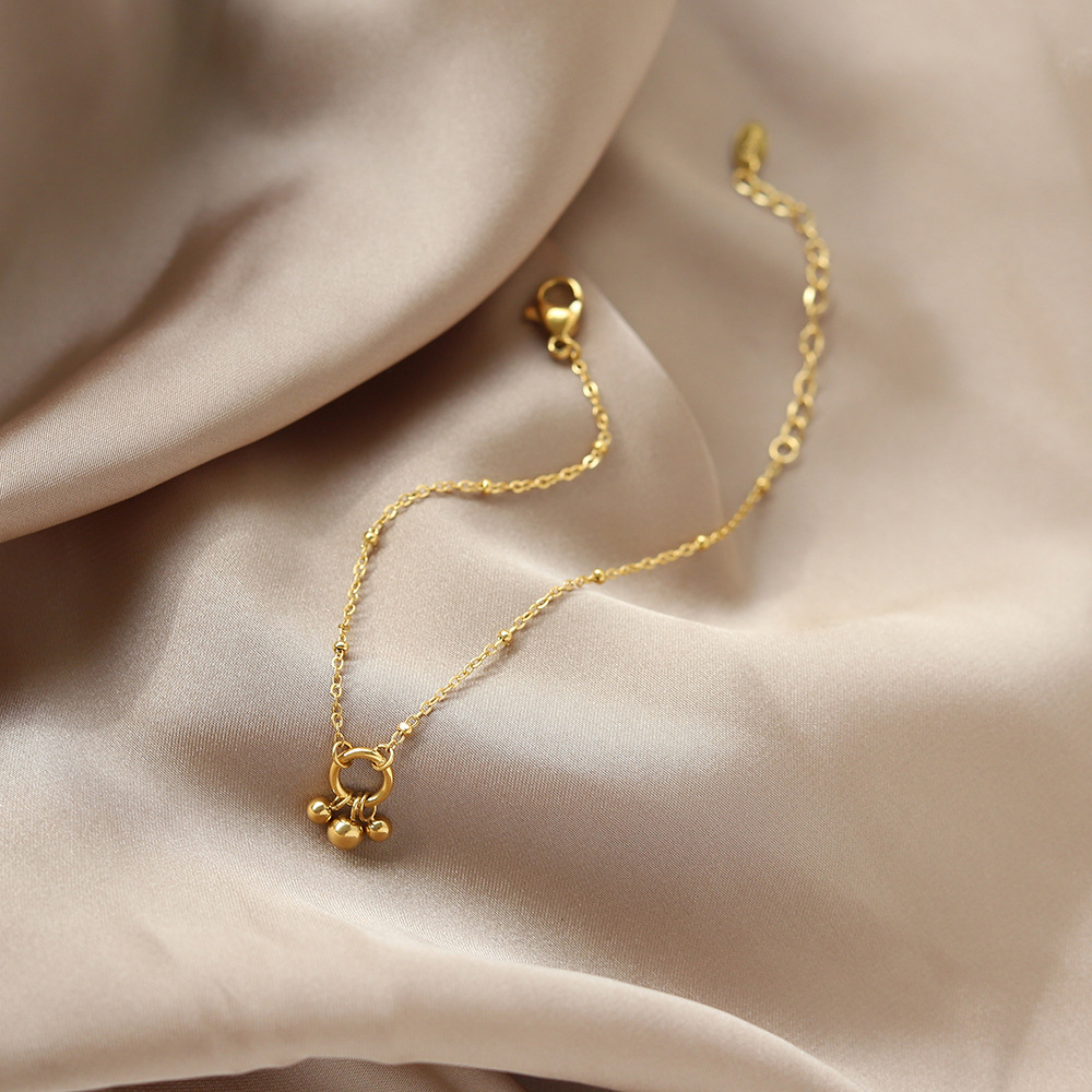 Small Gold Bean Stainless Steel Bracelet