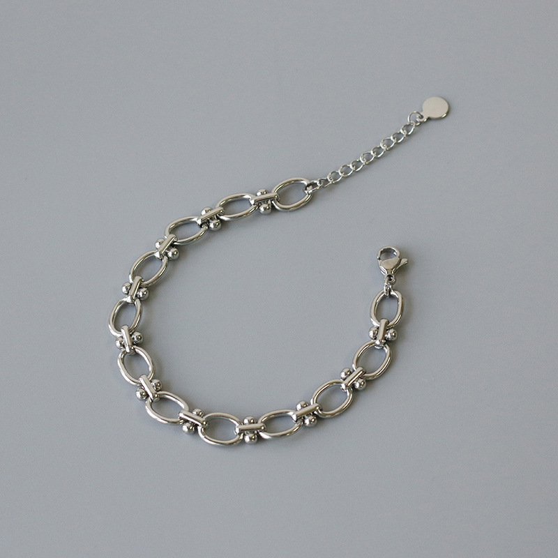 Steel Color Circular Ring Stainless Steel Bracelet