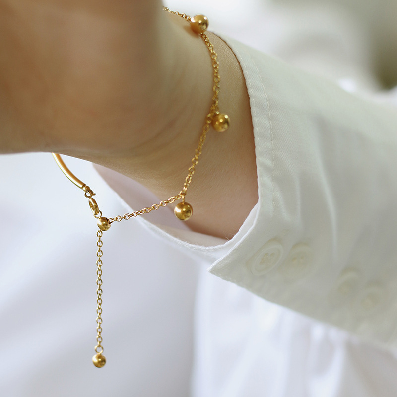 Metal Ball Stainless Steel Adjustable Bracelet
