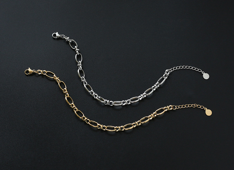 Casual Non-fading French Chain Stainless Steel Bracelet