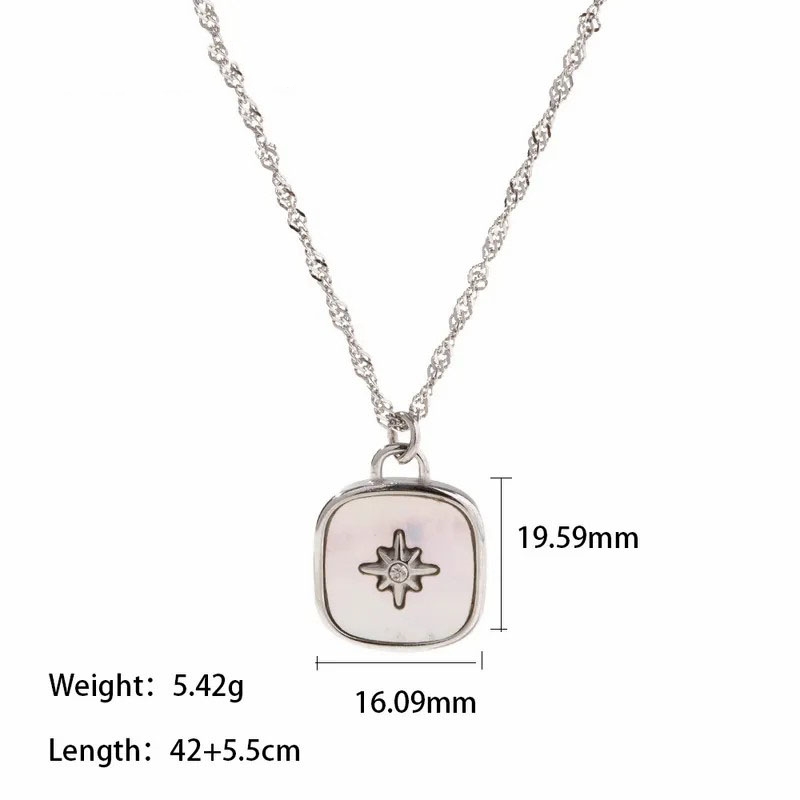 Fashion Gold Plated Shell Star Stainless Steel Titanium Steel Pendant Necklace